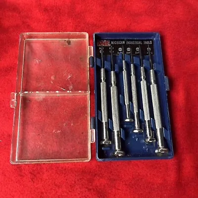 MICHIGAN INDUSTRIAL TOOLS (MIT) PRECISION SCREWDRIVER 6 PC SET W/ CASE (k6) • $12.75