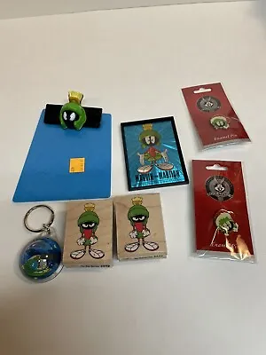$21.50 • Buy Vintage Looney Tunes Marvin The Martian Pens Stampers Clipboard Lot Of 7 L1