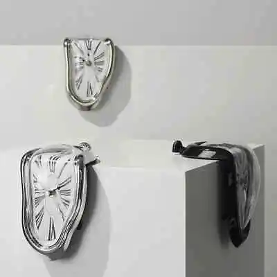 Surreal Melting Clock Silent Melted Wall Clock Salvador Dali Style Wall Watch • $22