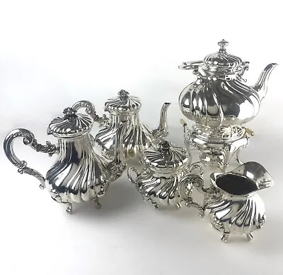 Italian 800 Silver Tea & Coffee Set | Set Of 5 • $4550