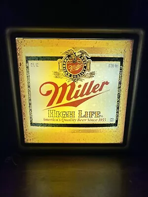 Vintage Rare Miller High Life Beer Wall Mount Bar Light Sign. Serviceable Look! • $195