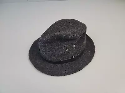 Vintage Woolrich Mens M Wool Fedora Safari Hat Fashion Leather Band Made In USA • $28