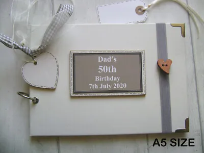 £13.60 • Buy PERSONALISED 50TH Birthday PHOTO ALBUM/SCRAPBOOK/MEMORY/GUEST BOOK A5 Or A4 Size