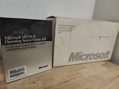 Factory Box Of 10 Microsoft MS-DOS 4.01 Operating System Version 5.25 Disks NEW • $599.99