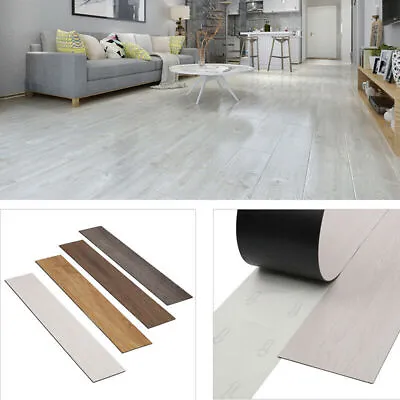 £39.99 • Buy 8m² Floor Planks Tiles Self Adhesive Wood Effect Vinyl Flooring Kitchen Bedroom