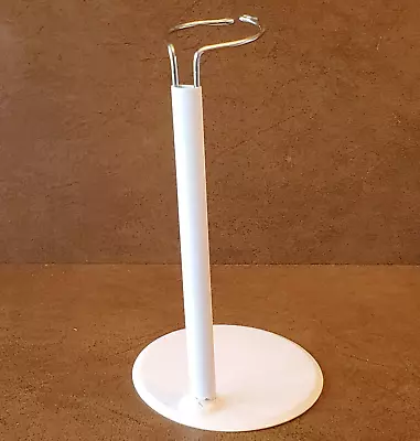 VINTAGE 1995 WHITE METAL DOLL STAND 7-8 Inches Tall ADJUSTS For 14-17 Inch Dolls • $5