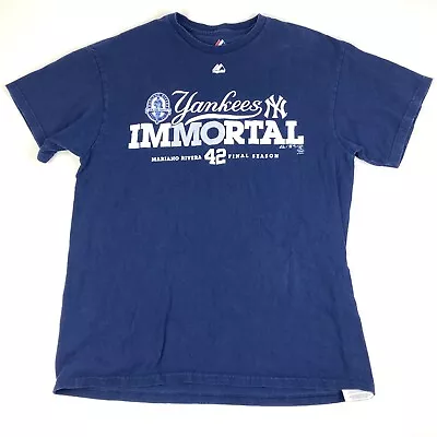 VTG Vintage Mariano Rivera Immortal New York Yankees T Shirt Baseball Sz Large • $14.39