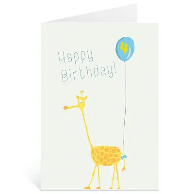 4th Birthday 5 Greetings Card 4 Years Old Nephew Animals • £2.49