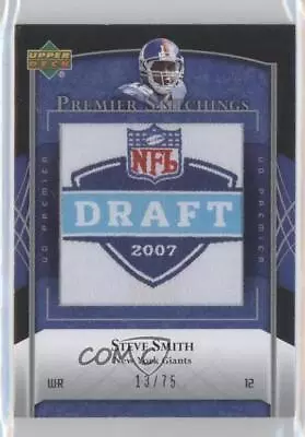 2007 UD Premier Stitchings Draft/Team Logos /75 Steve Smith #PS-34 Rookie RC • $8.59