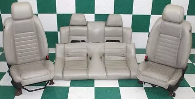 *NOTE* 14' Mustang Vert Gray Leather Power Manual Buckets Backseat Seats OEM Set • $686.84