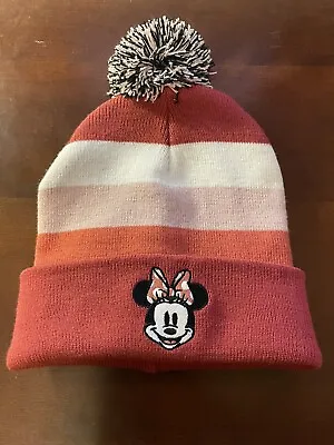 Disney Minnie Mouse Pink Pom Beanie Winter Hat Clothing Parks World Mickey Mouse • $10