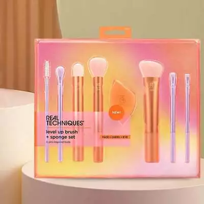 Real Techniques Midi Moment Brush + Sponge Kit Makeup Sponge & Makeup Brushes • $29.19