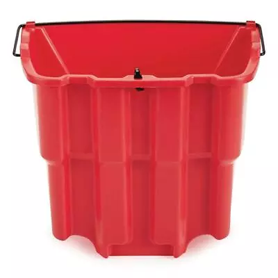 WaveBrake Mop Bucket 4.5 Gal Square Durable Dirty Water Web Molded Plastic Red • $31.95