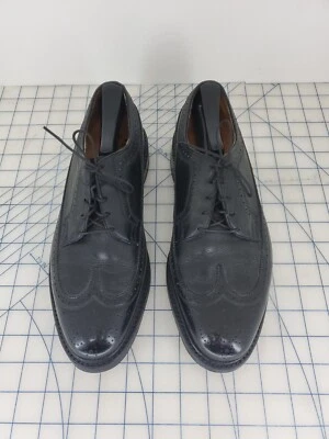 $88.88 • Buy Vintage Florsheim Royal Imperial 96624 Kenmoor Black V-cleat Long Wing Tip 9 D