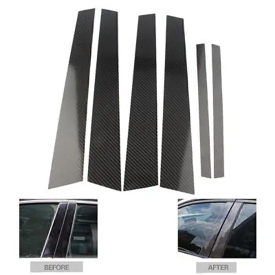 Pillar Posts Window Trim Cover Carbon Fiber Look For BMW 3 Series BMW E46 98-04 • $29.06