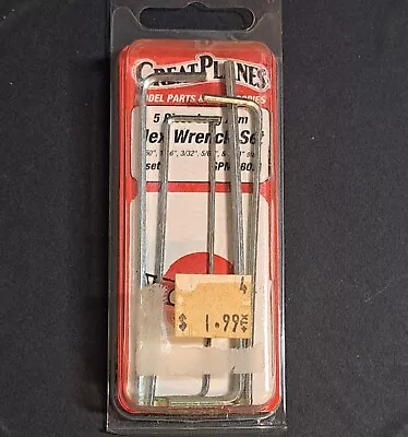 Original Great Planes RC Plane Part #8021 * 5 Pc Hex Wrench Set * New Old Stock • $19.95