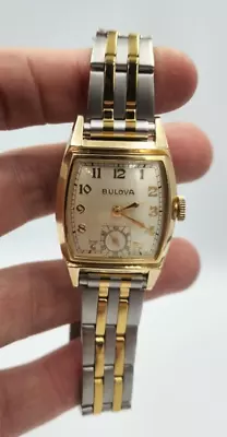 1949 Bulova Maxim Men's 10k Rolled Gold Plate Watch • $115