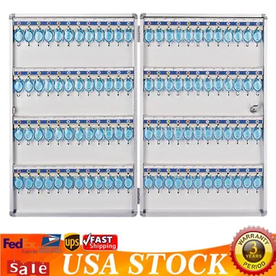 96 Key Wall Mount Storage Cabinet Lock Box Safe Car Dealership Holder Organizer • $54.15