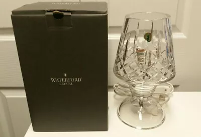 NIB Waterford Crystal Lismore Hurricane Table Lamp Tapered Electric 11  Tall • $499.99