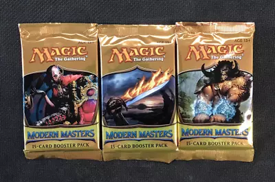 Magic Mtg Modern Masters 2013 Factory Sealed Booster Pack X 3 ! • $54.45