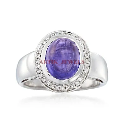 Natural Tanzanite Gemstone With 925 Sterling Silver Ring For Women's #4511 • £183.91