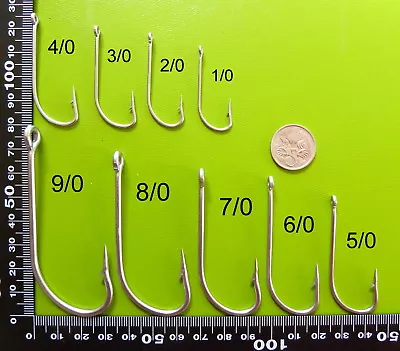 SELECT DFS Sizes 1/0 - 9/0 O'shaughnessy STAINLESS STEEL Fishing Hooks • $16.70