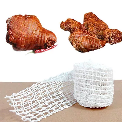 1M/3M Meat Netting Roll Cotton Ham Sock Elastic Meat Netting Sausage Net • $8.29