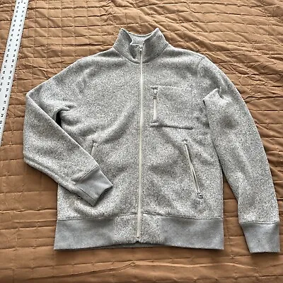 J.CREW Nordic Polartec Fleece Full Zip Sweater/Jacket Size Medium Heather Grey • $20