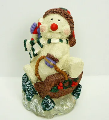 Vintage WINDSOR COLLECTION Snowman Collectible - Snowman On Sled - 8  Tall • $17.45