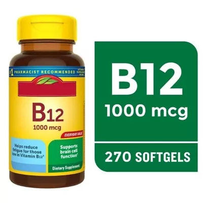  Vitamin B12 1000 Mcg Softgels Dietary Supplement 270 Count • $19.18