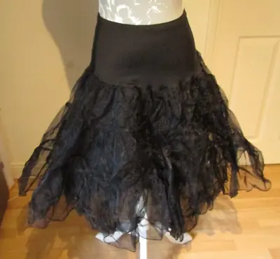 Black 50's Style Petticoat/Underskirt Medium 26  Length • £5