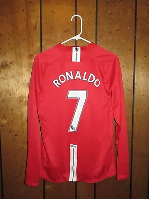 Authentic Original Nike 2007 2009 Manchester United Long Sleeve Jersey Kit M • $349.99