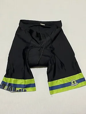 Seattle Seahawks Colors Blue Green Black Padded Canari Cycling Shorts Mens Large • $24.95