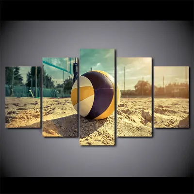 Beach Volleyball Summer 5 PCs Canvas Print Poster HOME DECOR Wall Art Cuadro • $173.85