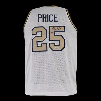 Mark Price Autographed Georgia Tech  White Basketball Custom Jersey Beckett COA  • $99