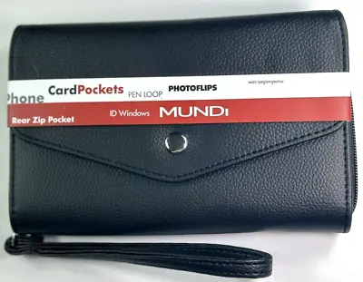 Mundi / CEO Clutch - My Big Fat Wallet / BLACK PEBBLE GRAIN / Full Zip / Reg $44 • $22.75