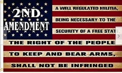 2x3 2nd Amendment A Well Regulated Militia Shall Not Be Infringed Flag Banner • $11.88