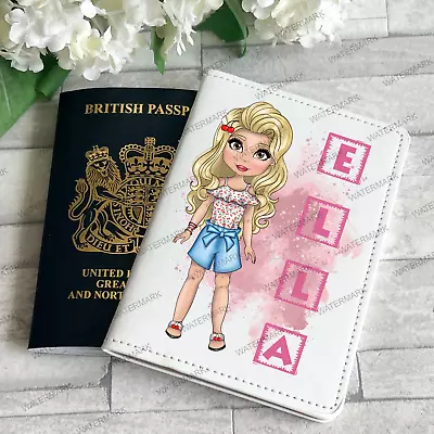 £10.99 • Buy Beach Girl Personalised Passport Cover Holder, Travel, Holiday, Girl Passport