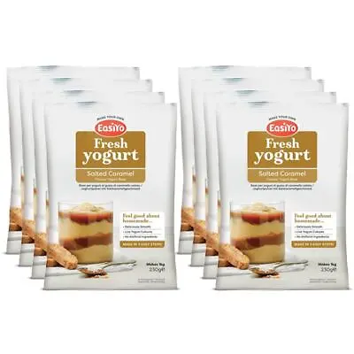 EasiYo Salted Caramel Yoghurt 8 Pack  Sachet Each Pack Makes 1KG Yogurt  • £32.99