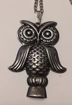 Vintage Reed & Barton Sterling Owl Whistle Pendant • $54.99