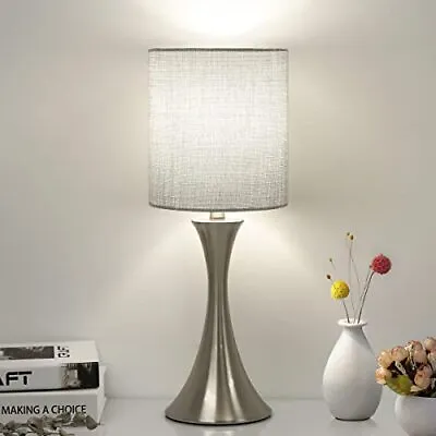 3 Way Touch Control Table Lamp Dimmable Bedside Desk Lamp With Metal Base Modern • $42.60