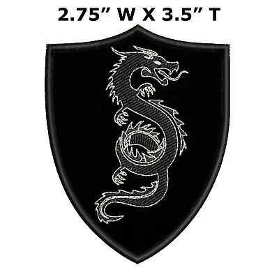 $4.87 • Buy Chinese Dragon Medieval Coat Of Arms Patch Embroidered DIY Iron-on Applique