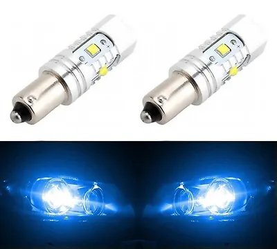 LED Light 30W BAY9s H21W Blue 10000K Two Bulb Front Turn Signal Light Show Color • $18.75