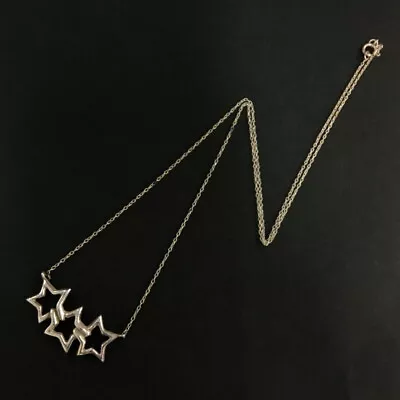 Tiffany&Co. Silver 925 Triple Star Pendant Necklace/5Y0175 • $1