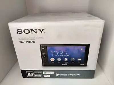 Sony XAV-AX1000 Bluetooth Multimedia Head Unit Receiver AM FM XM USB Aux 6.2   • $179.95