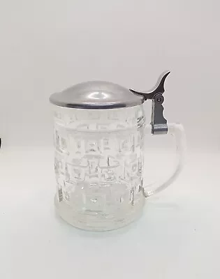 Vintage Duratale By Leonard Crystal & Pewter Beer Stein Made In Italy • $20