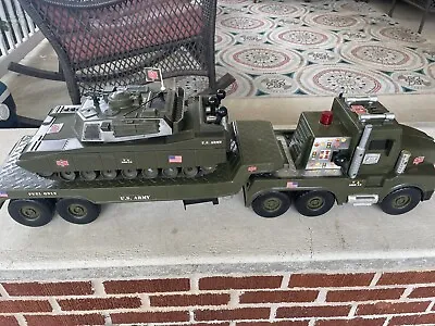 Vintage Hasbro GI Joe FunRise Battery Operated Semi Truck Trailer & Tanker 36  • $72.99