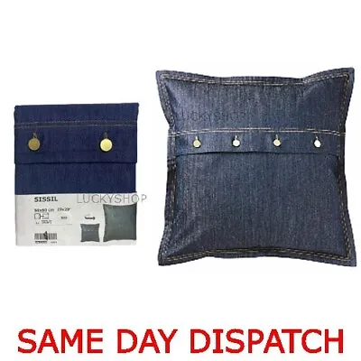 £14.99 • Buy New IKEA Sissl Jean Cushion Cover 50cm X 50cm 100% Cotton FREE Delivery
