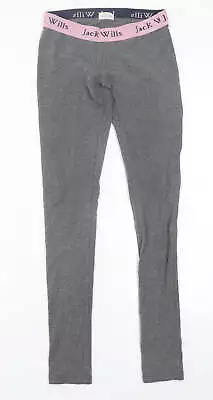 Jack Wills Womens Grey Cotton Capri Leggings Size 6 L29 In • £8.50