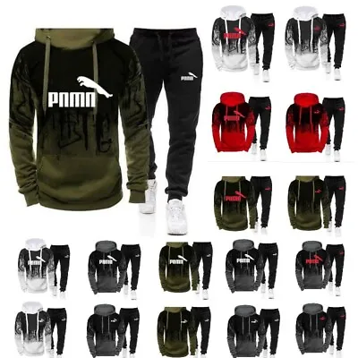 2 PCs Mens Boys Hooded Tops Hoodies Pants Tracksuit Sets Sport Jogging Suit UK • £13.99